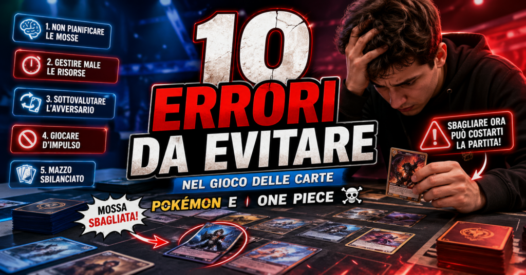 Errori da evitare nel gioco delle carte Pokémon e One Piece